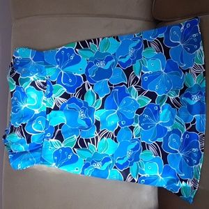 Lands End long tankini top swim dress